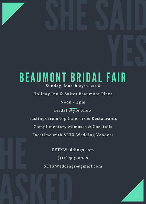 Beaumont Bridal Fair, SETX wedding events, Southeast Texas bridal fair, bridal traditions Beaumont